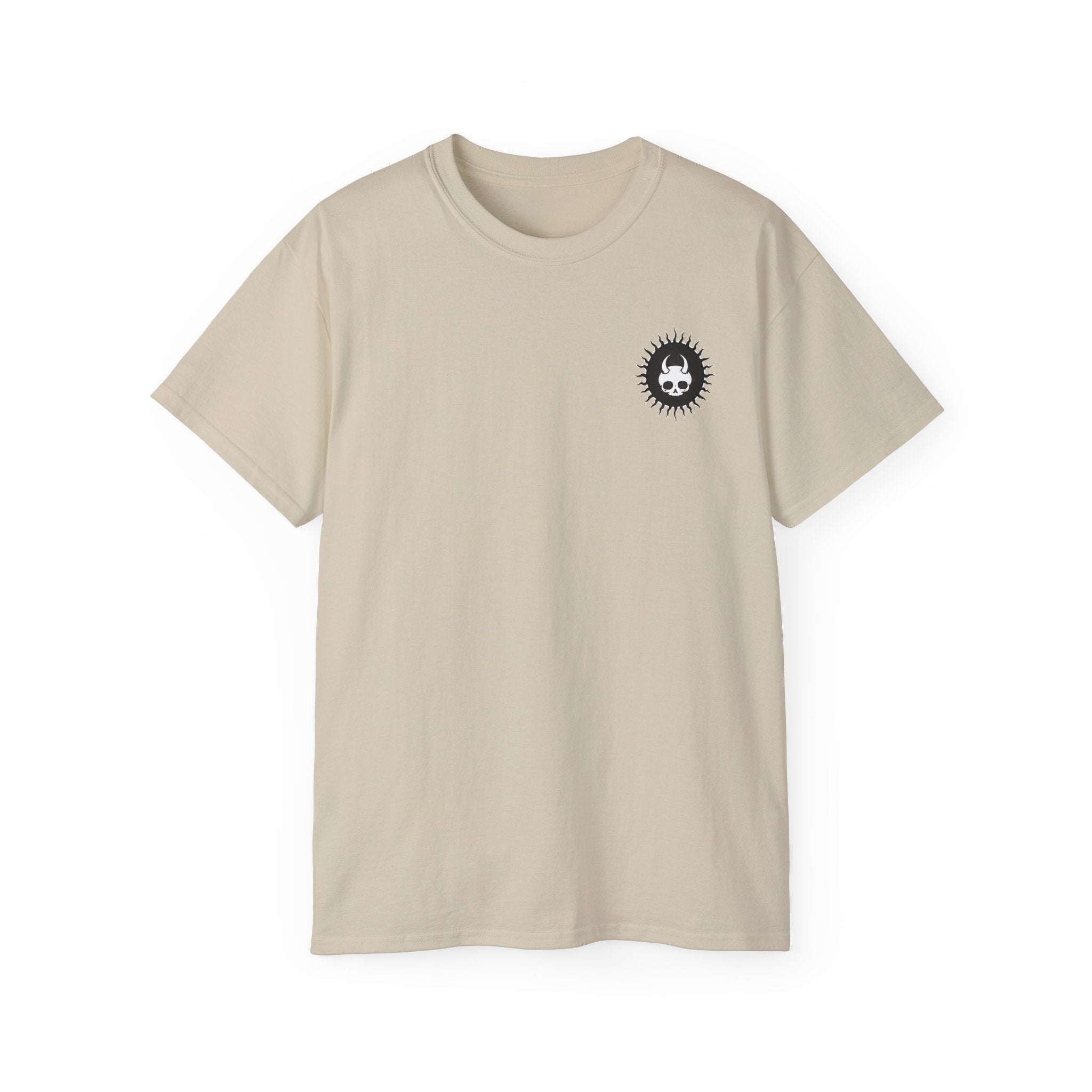 Live Among Demons - Unisex Cotton Tee (Back) - Damned Threads